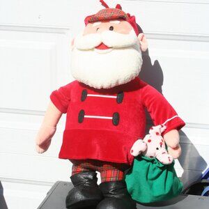 Santa Rudolph the Red Nosed Reindeer w Spotted Elephant Bag CVS 24" Plush (1999)